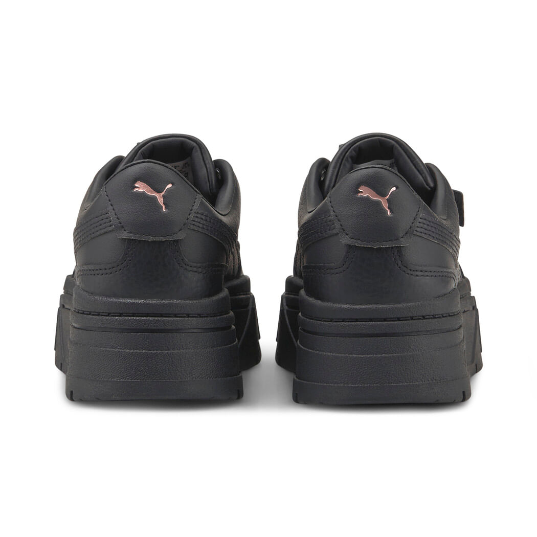 Puma Mayze Stack Lthr Wns Tenis negro de mujer lifestyle
