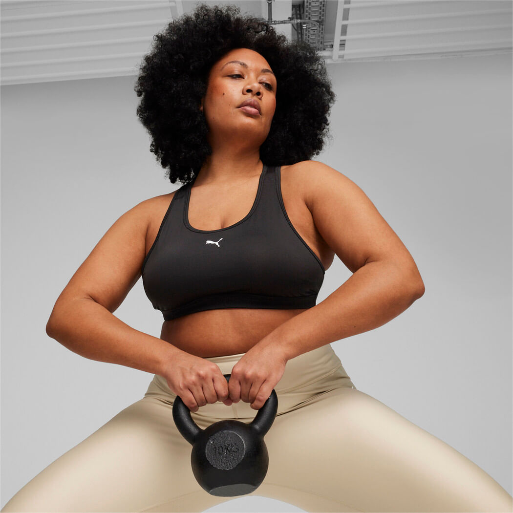 Puma 4Keeps Bra W Top negro de mujer para entrenamiento