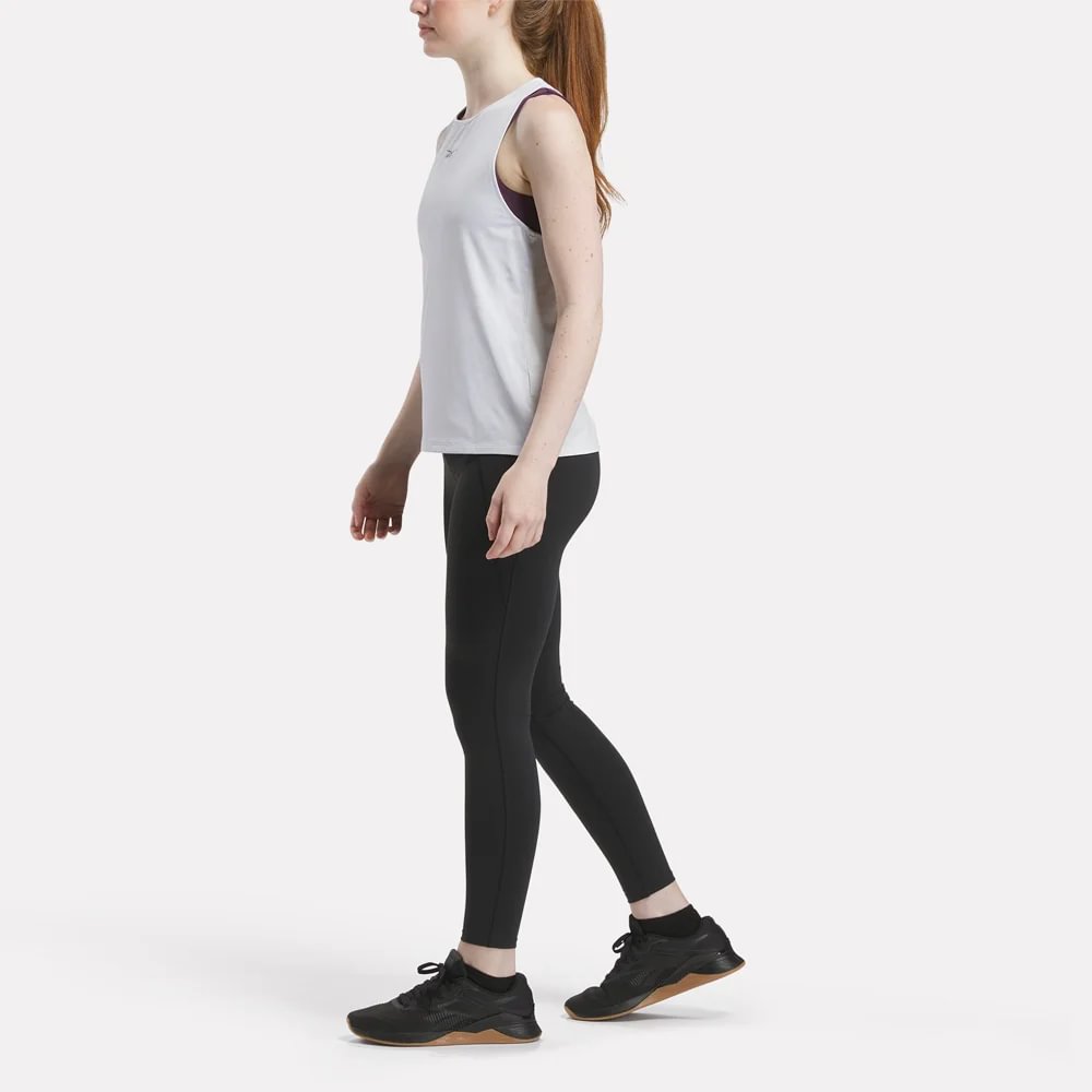 Reebok Rbk-Chill Athletic Tank Camiseta Manga Sisa blanco de mujer para entrenamiento