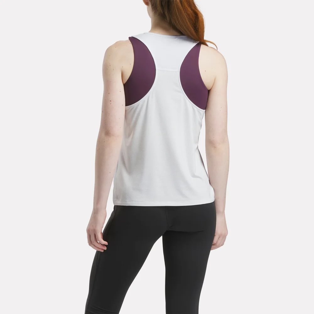 Reebok Rbk-Chill Athletic Tank Camiseta Manga Sisa blanco de mujer para entrenamiento