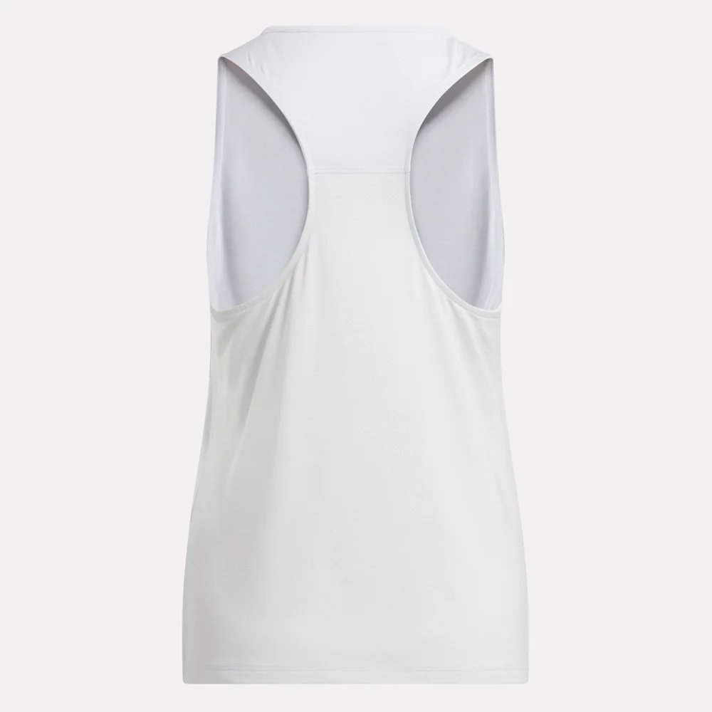 Reebok Rbk-Chill Athletic Tank Camiseta Manga Sisa blanco de mujer para entrenamiento