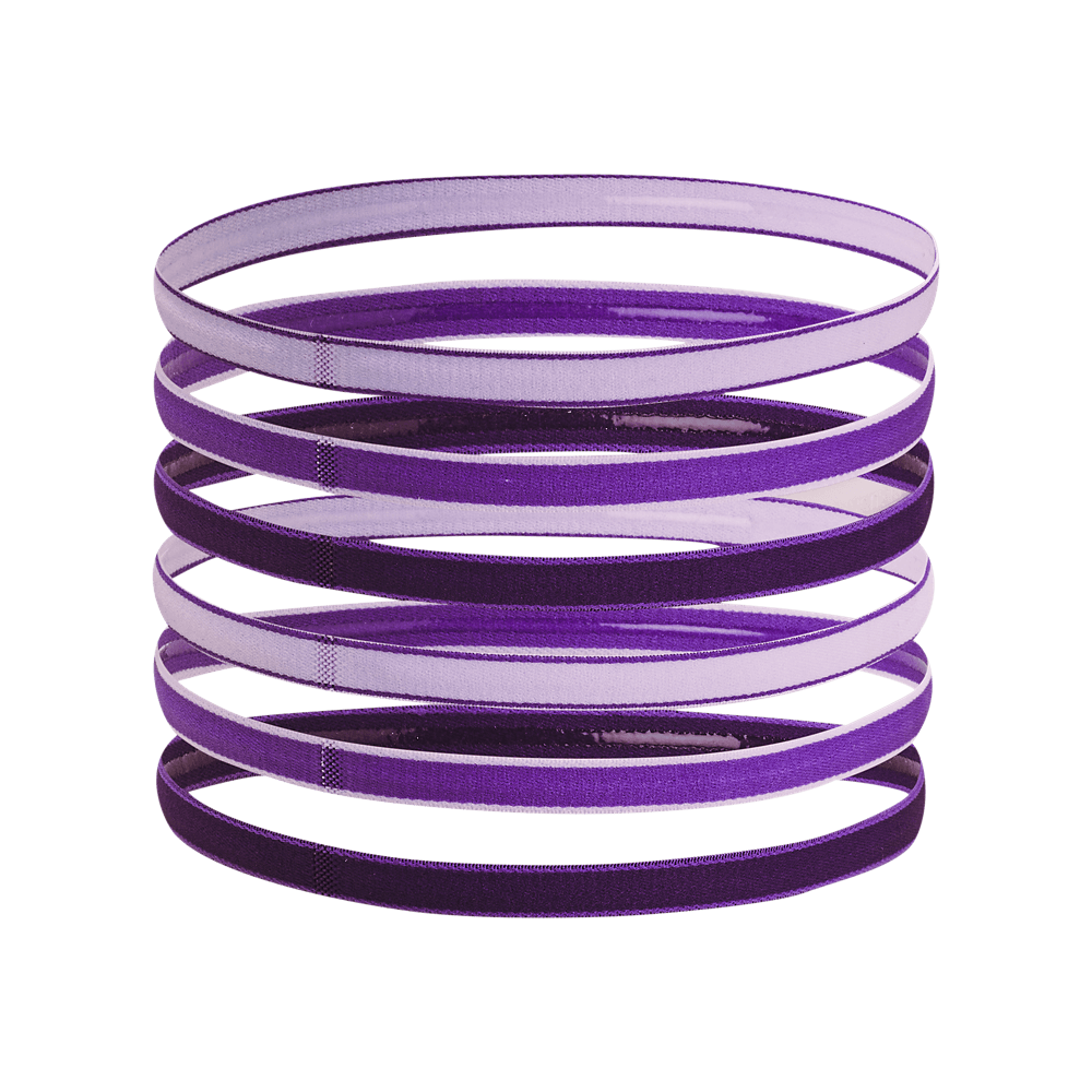 UA Mini Headbands (6Pk) Banda morado de mujer para entrenamiento