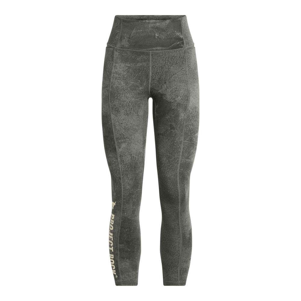 UA  Rck Lg Ankl Lg Pt Licra verde de mujer para entrenamiento