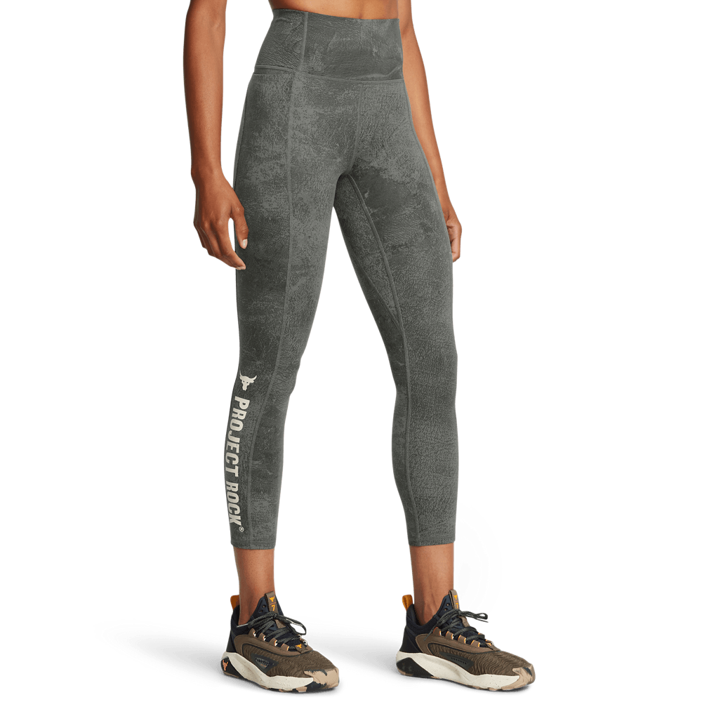 UA  Rck Lg Ankl Lg Pt Licra verde de mujer para entrenamiento