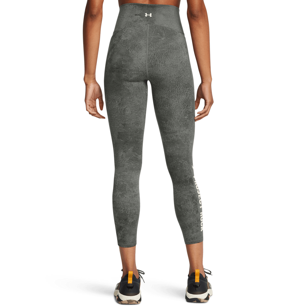 UA  Rck Lg Ankl Lg Pt Licra verde de mujer para entrenamiento