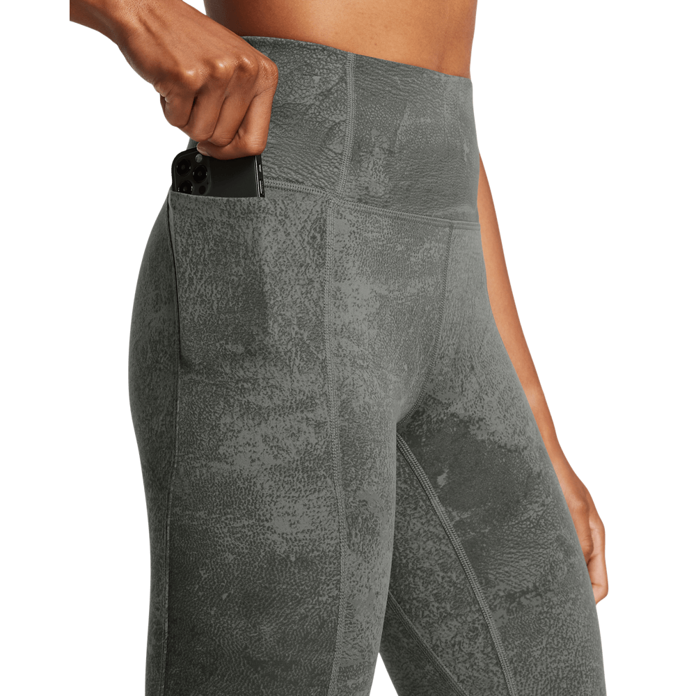 UA  Rck Lg Ankl Lg Pt Licra verde de mujer para entrenamiento