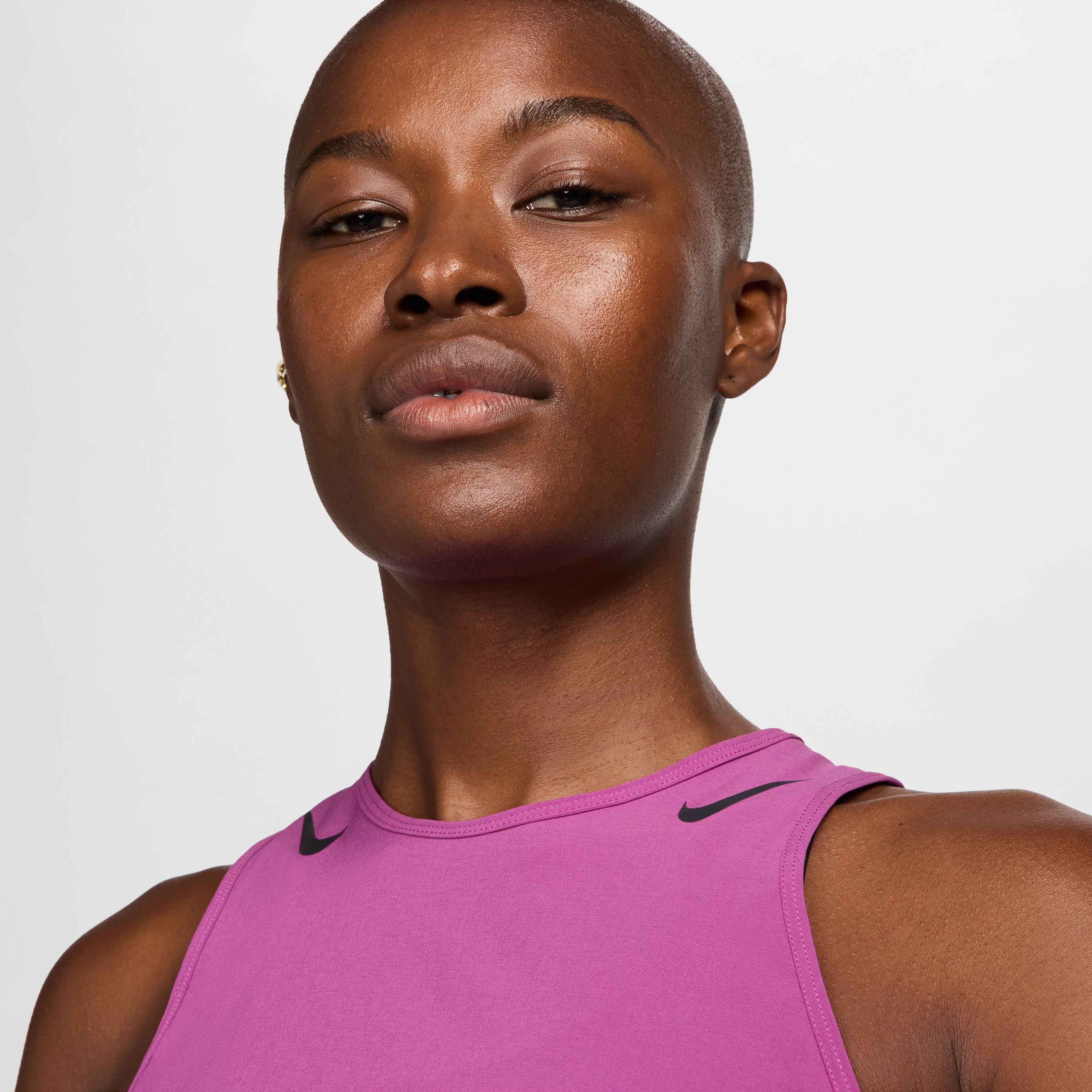 Nike W Nk Arswft Dfadv Crop Tank Camiseta Manga Sisa morado de mujer para correr