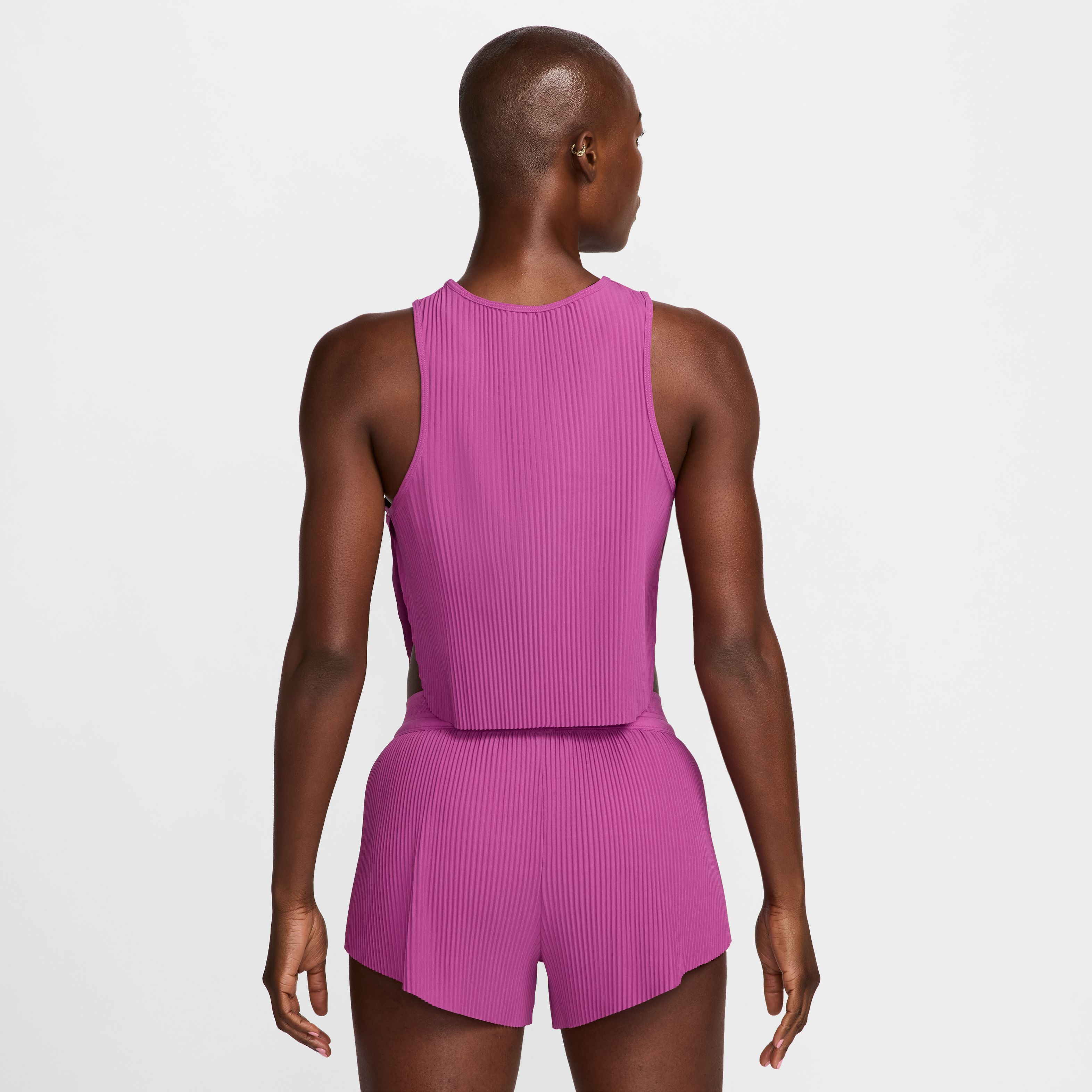 Nike W Nk Arswft Dfadv Crop Tank Camiseta Manga Sisa morado de mujer para correr