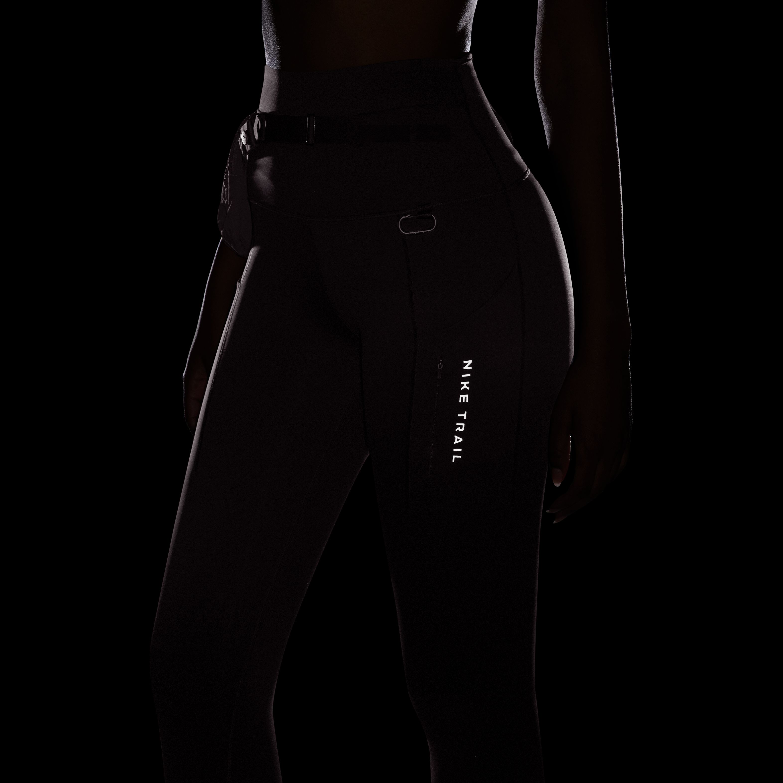 Nike W Nk Df Go Hr 7/8 Trail Tght Licra morado de mujer para correr