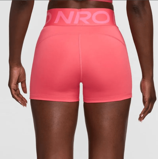 Nike W Np Sculpt Df Hr 3In Short Licra rosado de mujer para entrenamiento