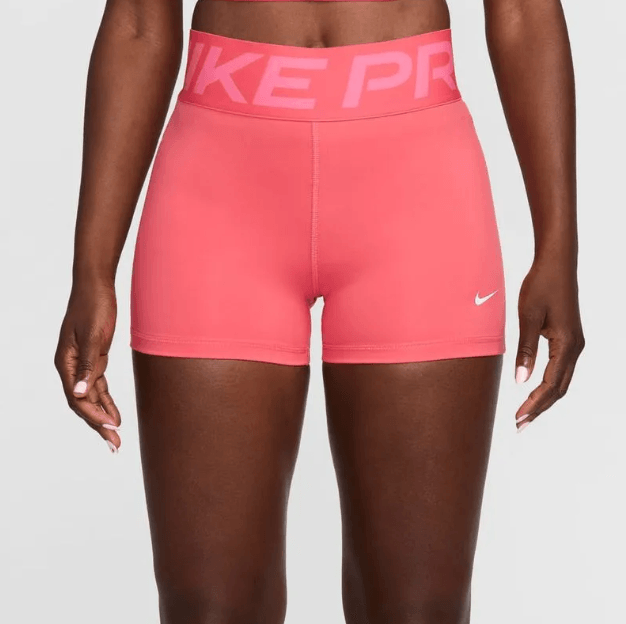 Nike W Np Sculpt Df Hr 3In Short Licra rosado de mujer para entrenamiento