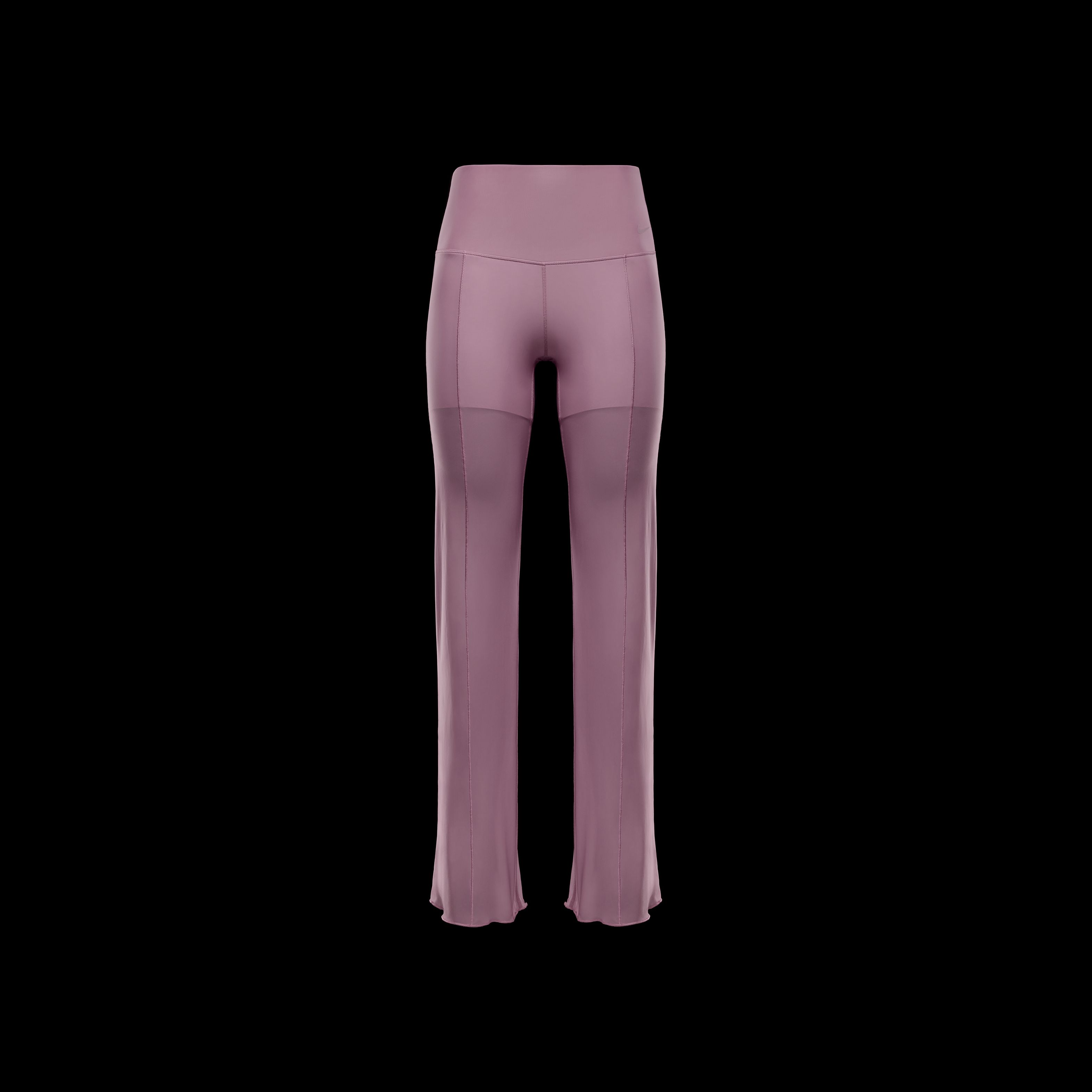 Nike W Nk Df Zenvy Hr Sheer Pant Pantalón morado de mujer para entrenamiento