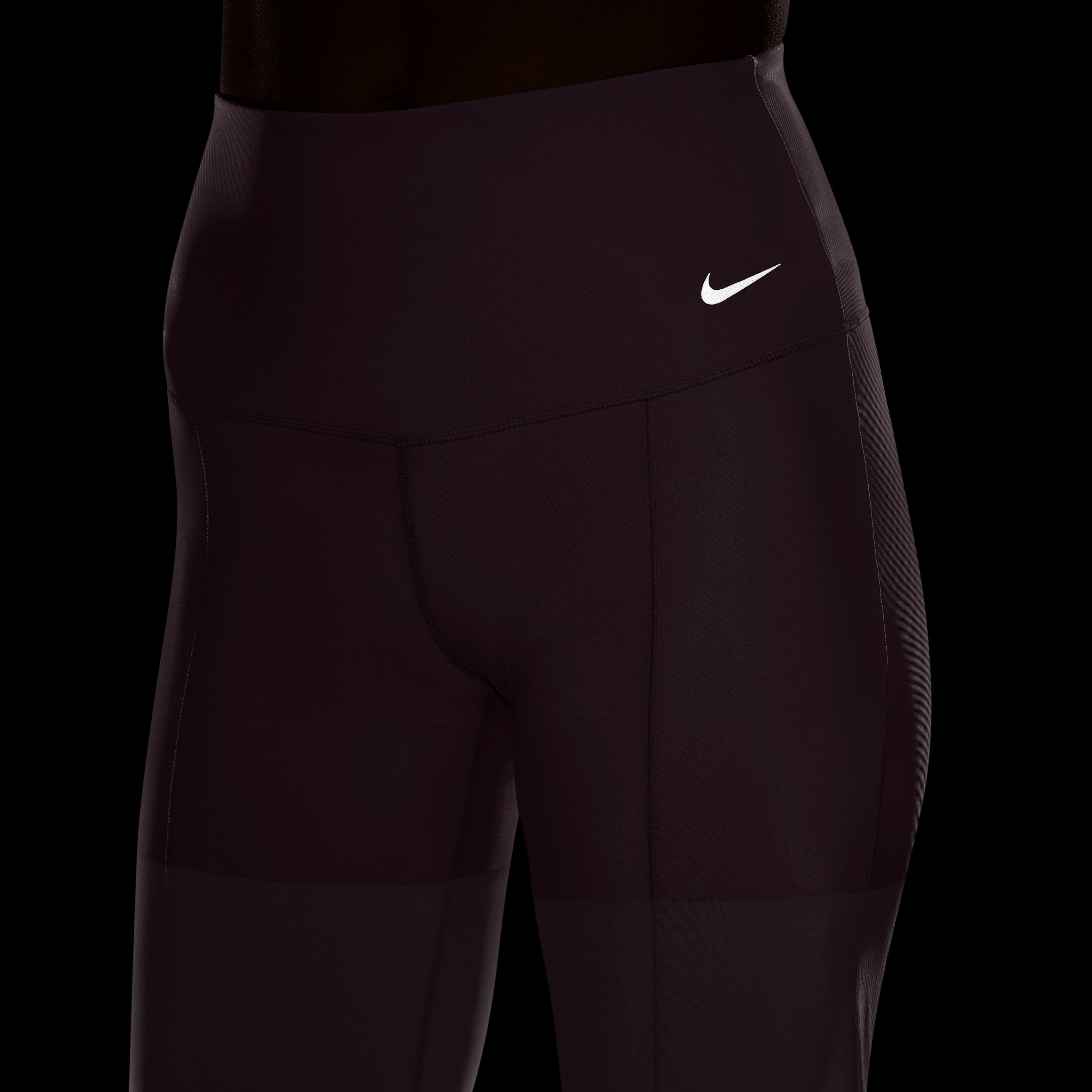Nike W Nk Df Zenvy Hr Sheer Pant Pantalón morado de mujer para entrenamiento