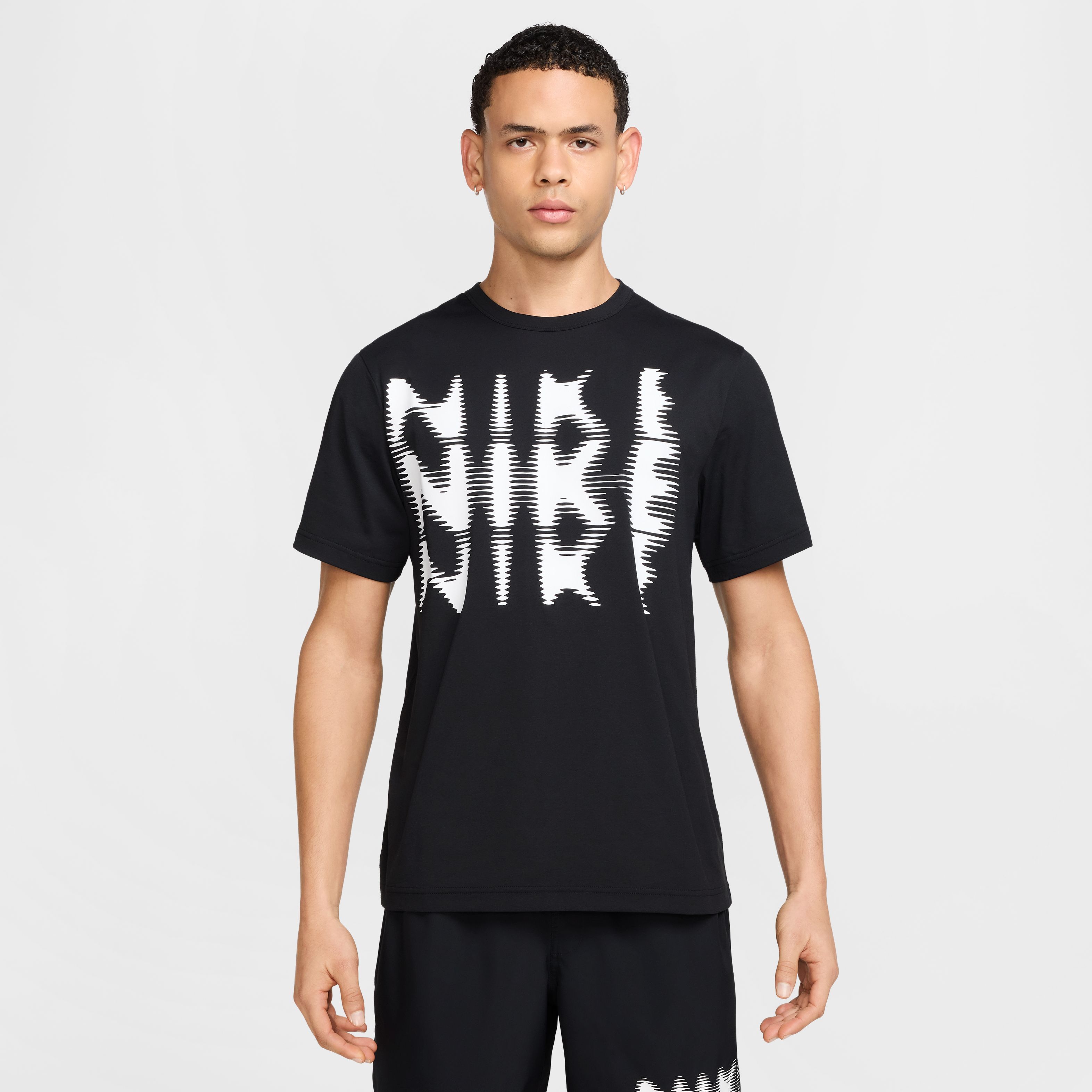 Nike M Nk Df Uv Hyverse Ss Swoosh Camiseta Manga Corta negro de hombre para entrenamiento