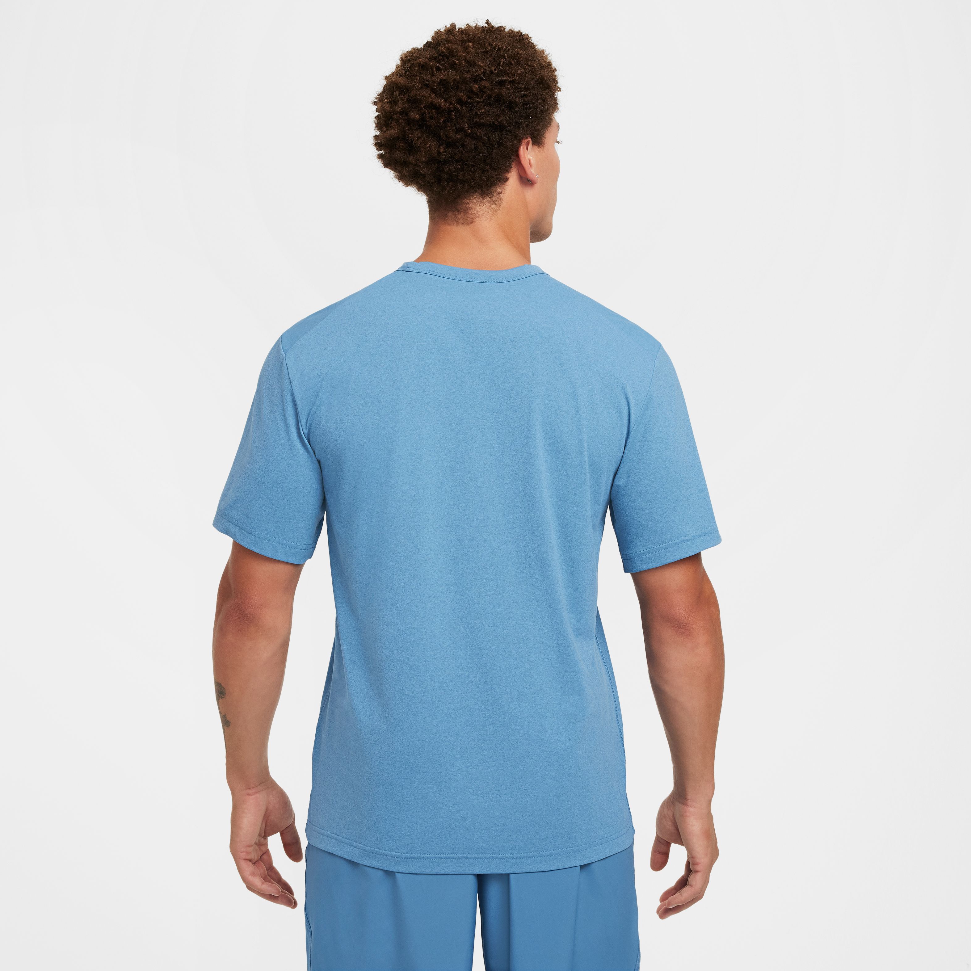 Nike M Nk Df Hyverse Swoosh Top Ss Camiseta Manga Corta azul de hombre para entrenamiento