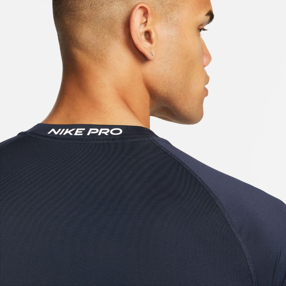 Nike M Np Df Tight Top Ss Camiseta Manga Corta azul de hombre para entrenamiento