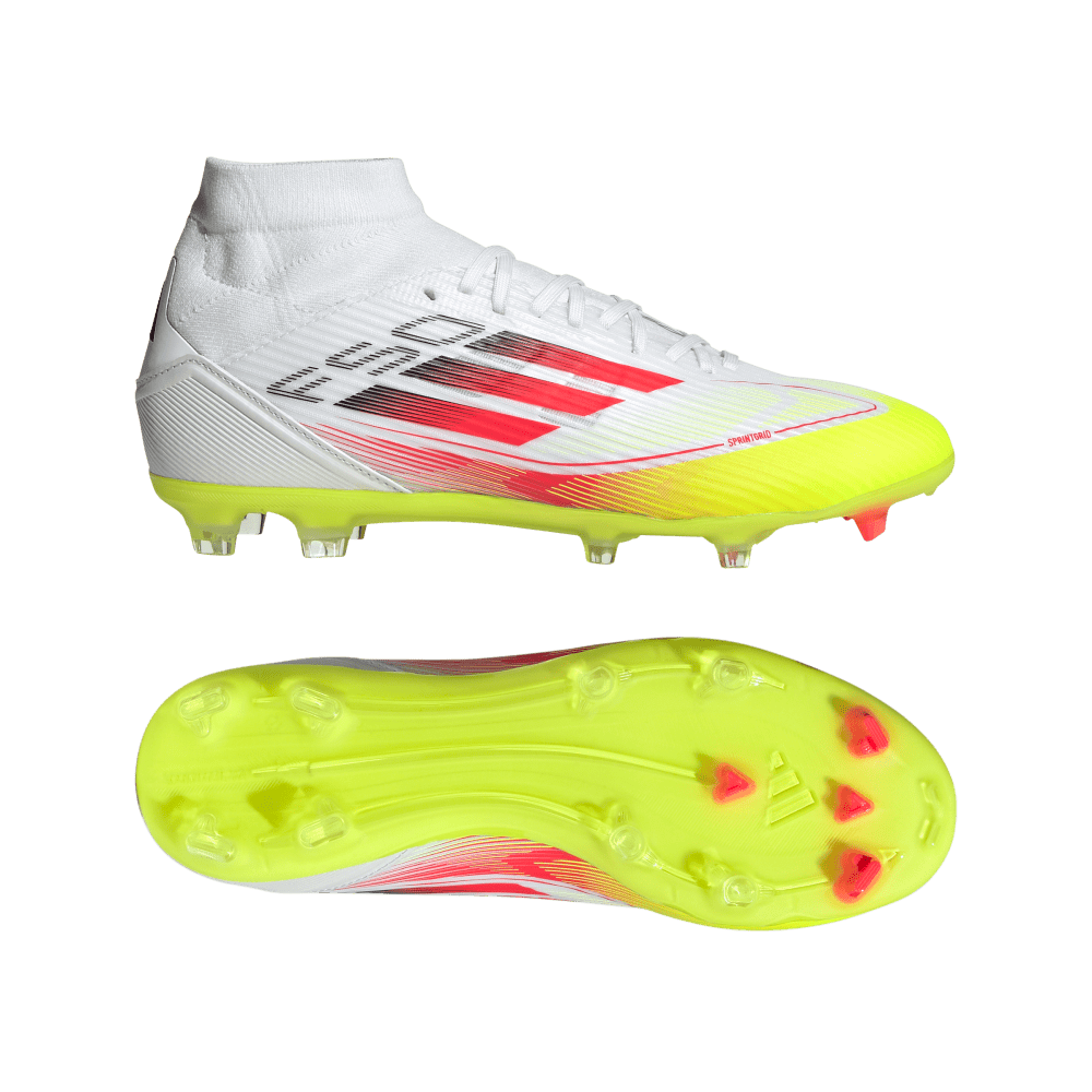 Adidas Guayos F50 League Mid Firm/Multi-Terreno blanco de mujer para futbol