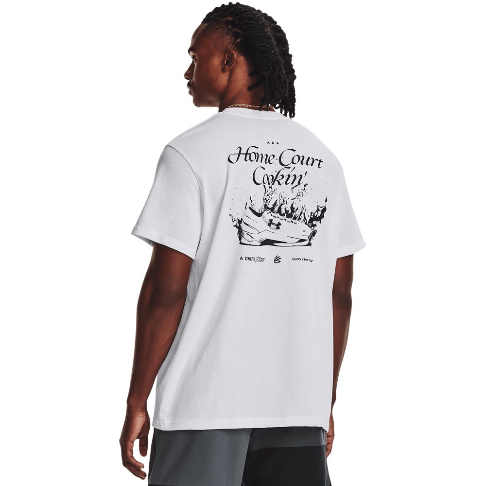 UA Curry Heavyweig L Camiseta Manga Corta blanco de hombre lifestyle