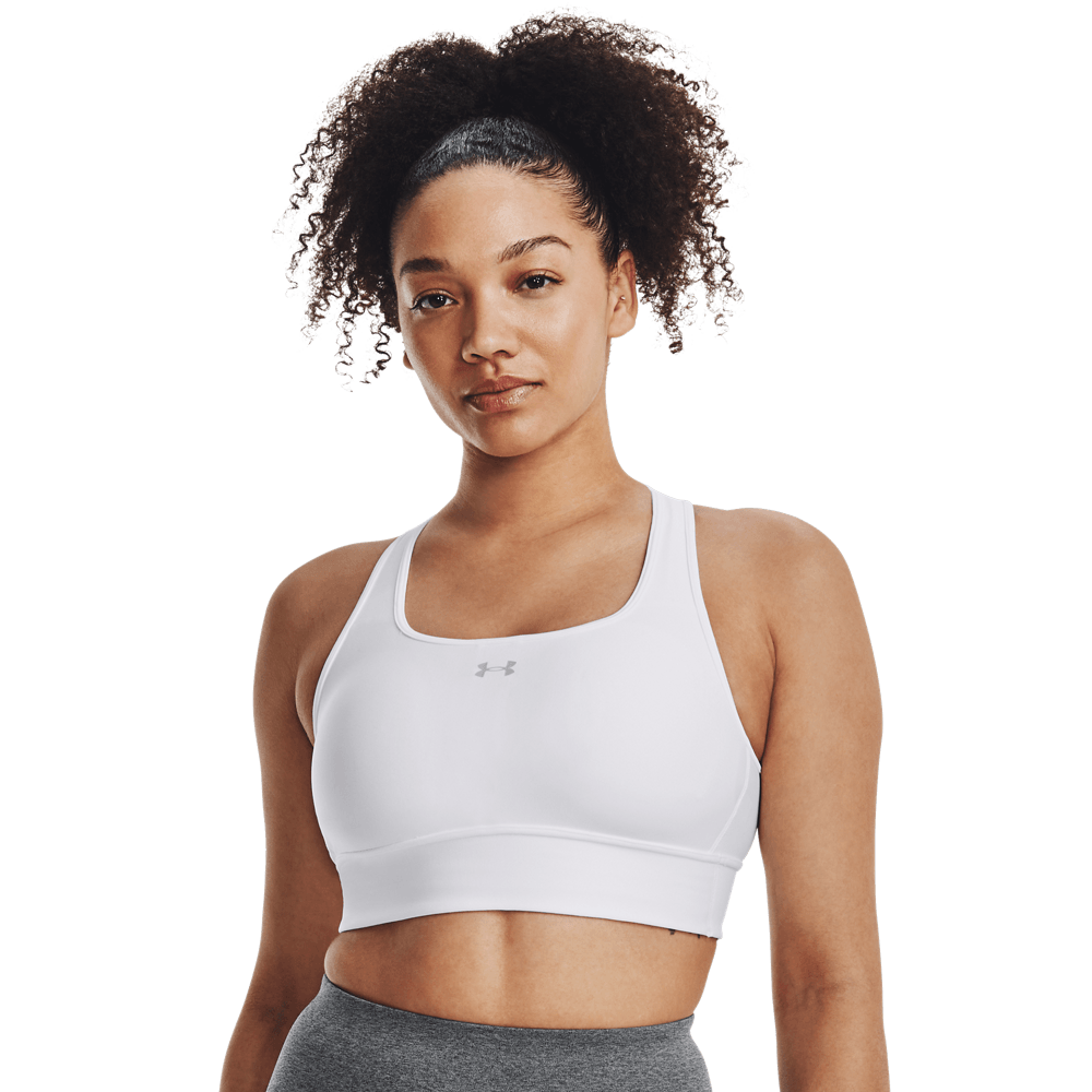 UA Ssback Longline Top blanco de mujer para entrenamiento