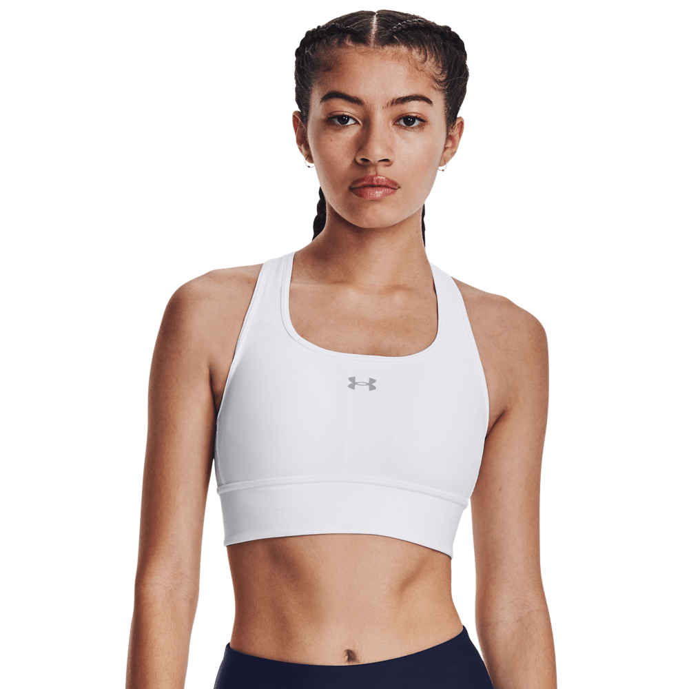 UA Ssback Longline Top blanco de mujer para entrenamiento