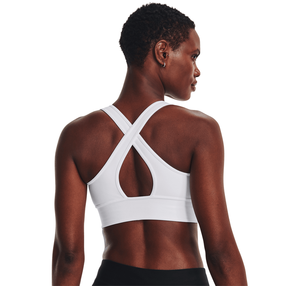 UA Ssback Longline Top blanco de mujer para entrenamiento