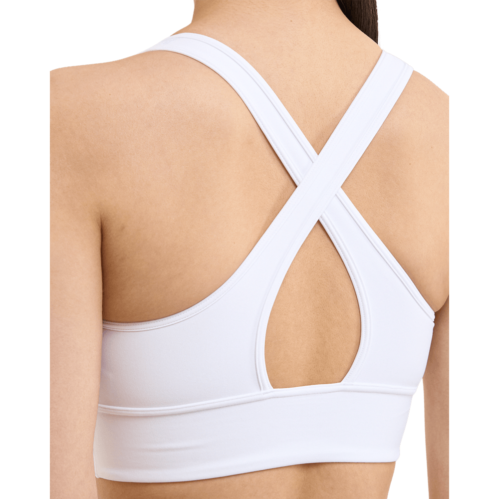 UA Ssback Longline Top blanco de mujer para entrenamiento