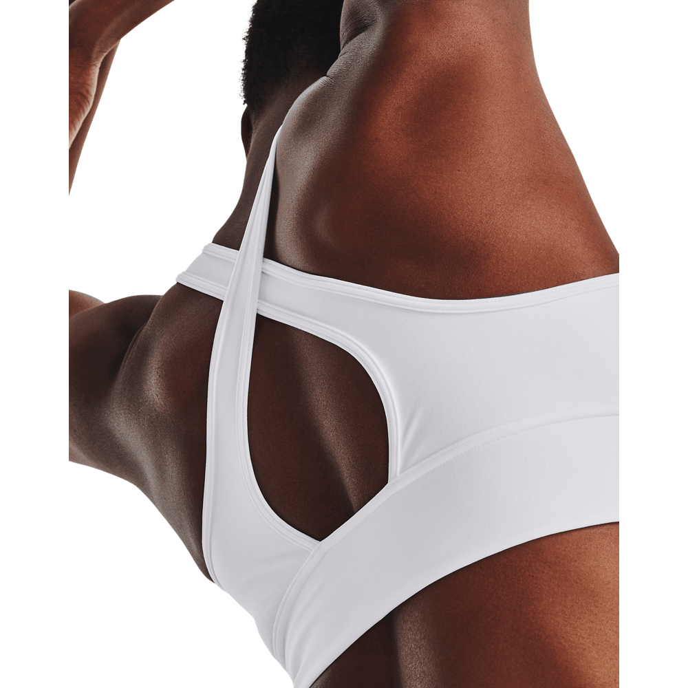 UA Ssback Longline Top blanco de mujer para entrenamiento