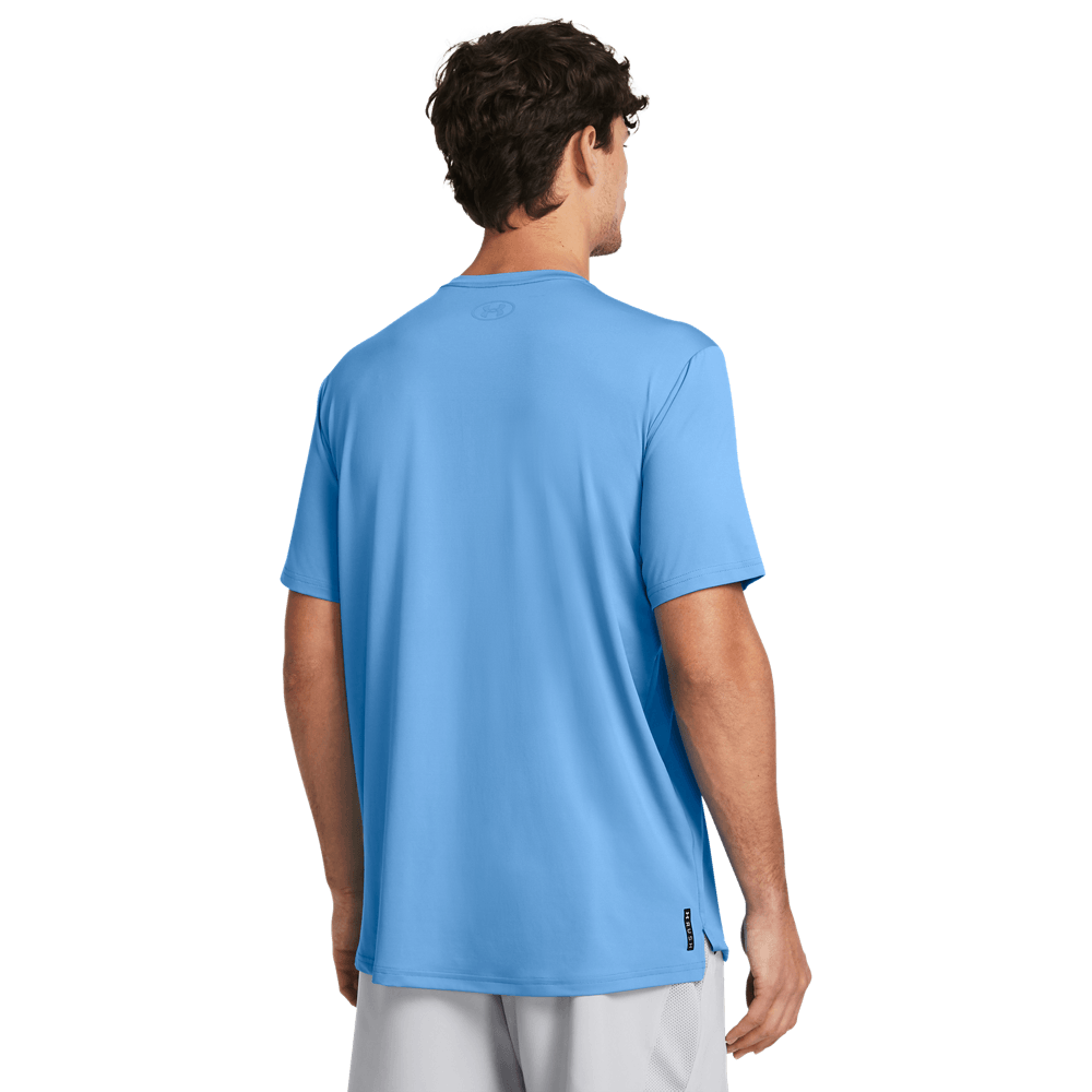 UA Rush Energy Ss Camiseta Manga Corta azul de hombre para entrenamiento