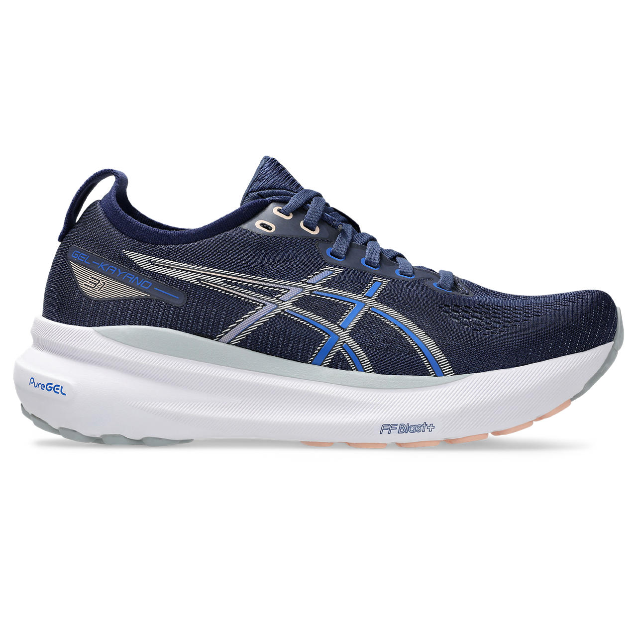 Asics Gel-Kayano 31 Tenis azul de mujer para correr