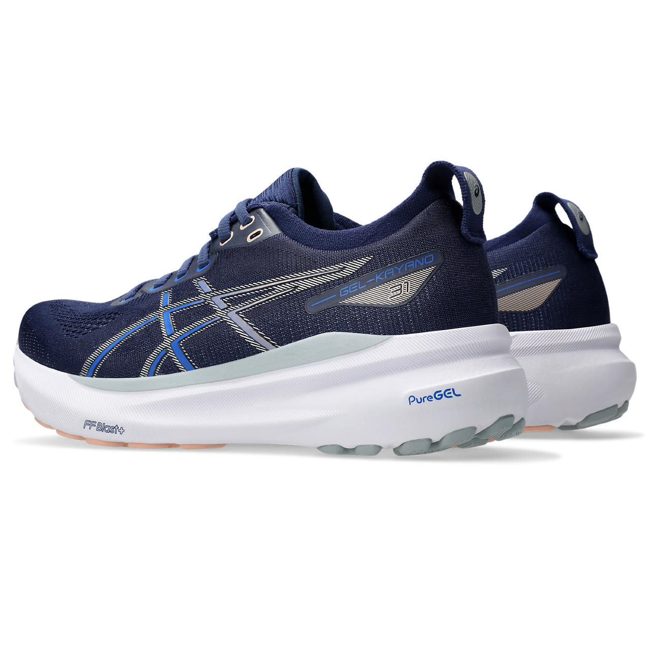Asics Gel-Kayano 31 Tenis azul de mujer para correr