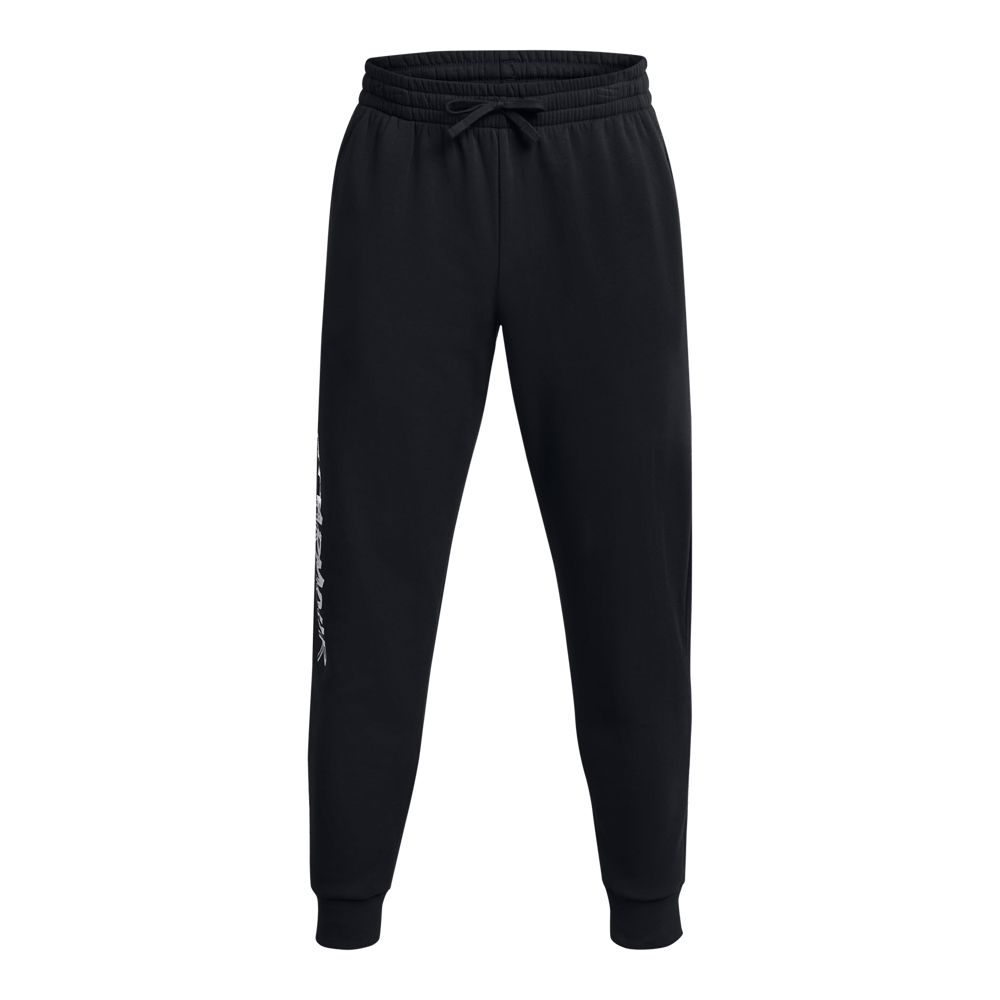 UA Rival Flc Multiprint Jgrs Pantalón negro de hombre para entrenamiento