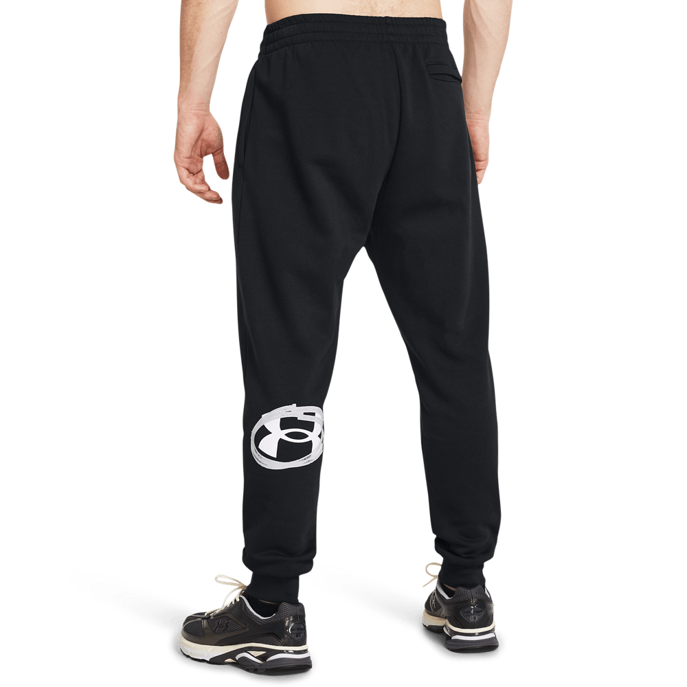 UA Rival Flc Multiprint Jgrs Pantalón negro de hombre para entrenamiento