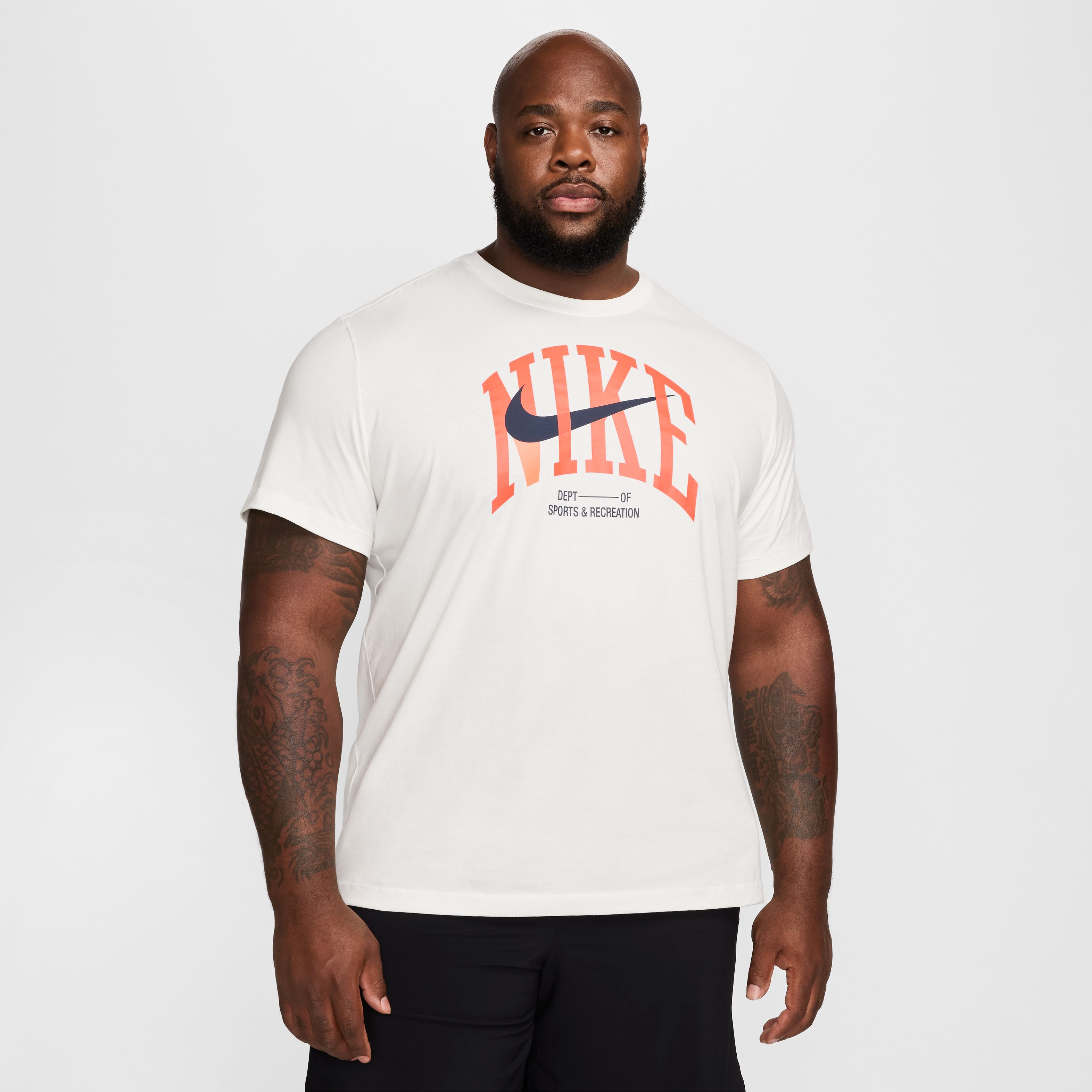 Nike M Nk Df Tee Modern Fitness Camiseta Manga Corta blanco de hombre para entrenamiento