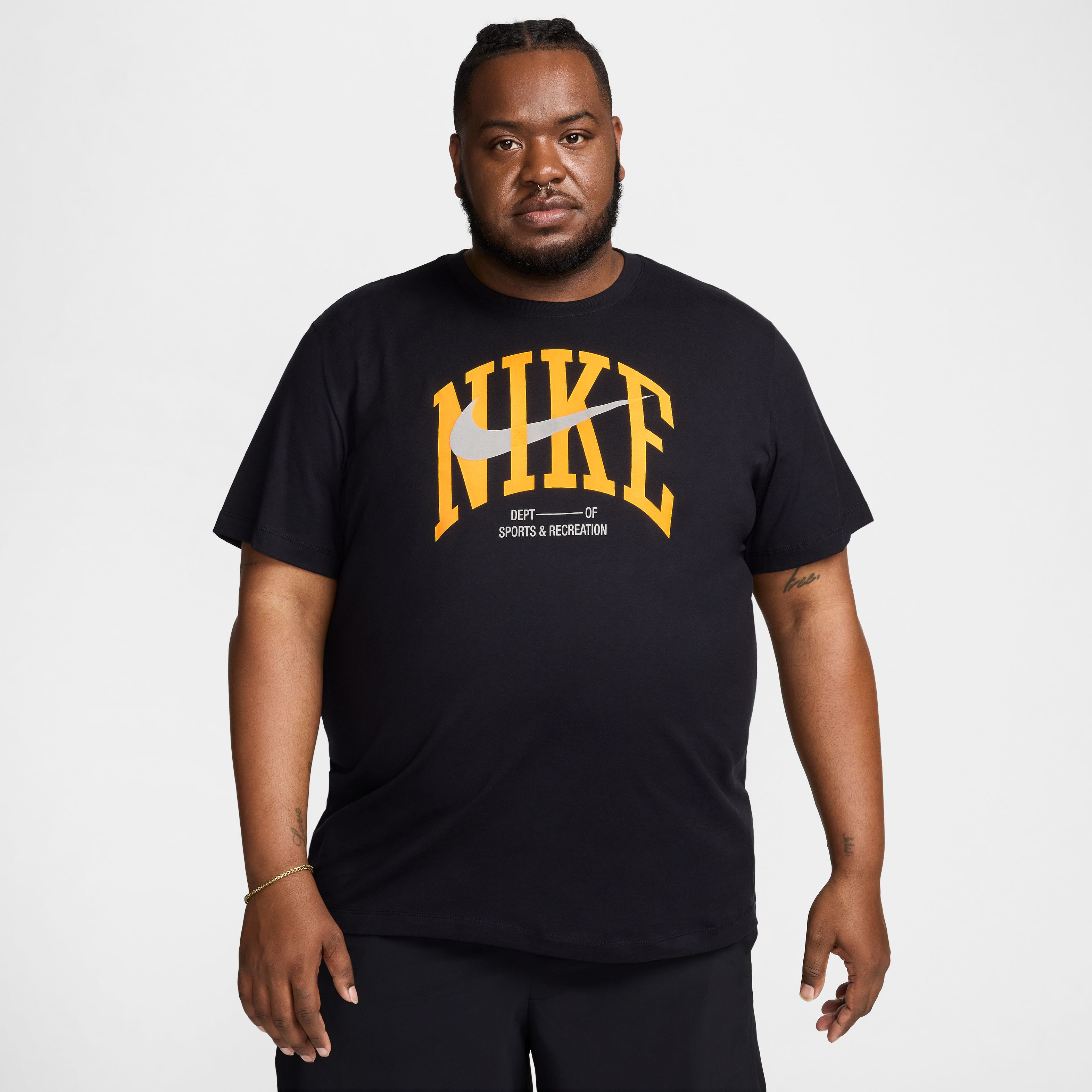 Nike M Nk Df Tee Modern Fitness Camiseta Manga Corta negro de hombre para entrenamiento