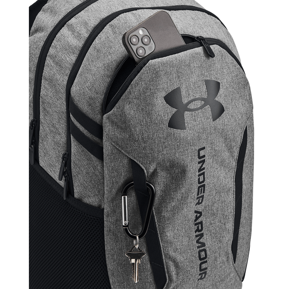 UA Hustle 6.0 Backpack Morral gris unisex para entrenamiento