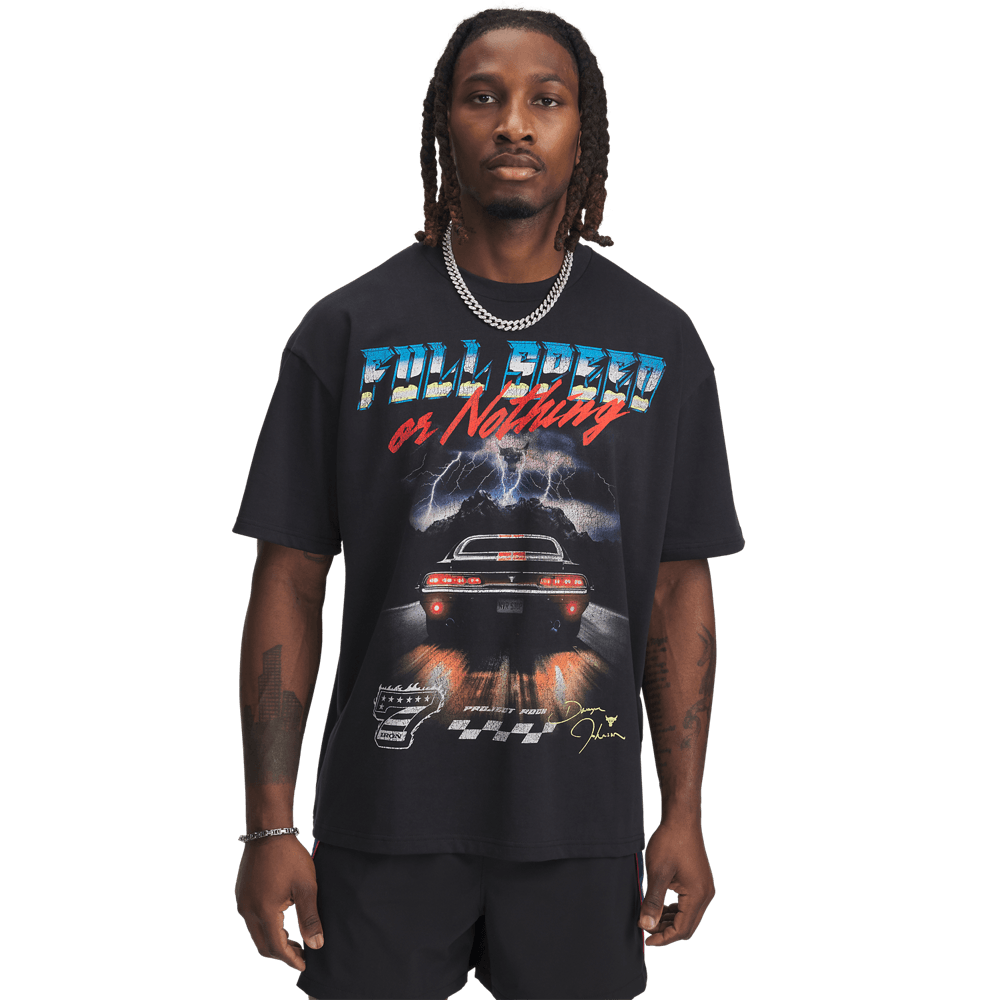 UA  Rck Hwt Ss Camiseta Manga Corta negro de hombre lifestyle