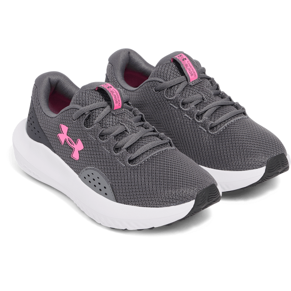 UA W Charged Surge 4 Tenis gris de mujer para correr