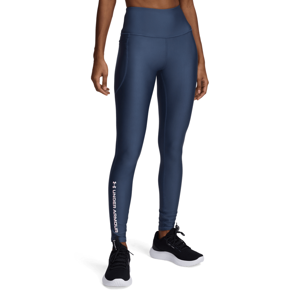 UA H Branded Legging Licra gris de mujer para entrenamiento