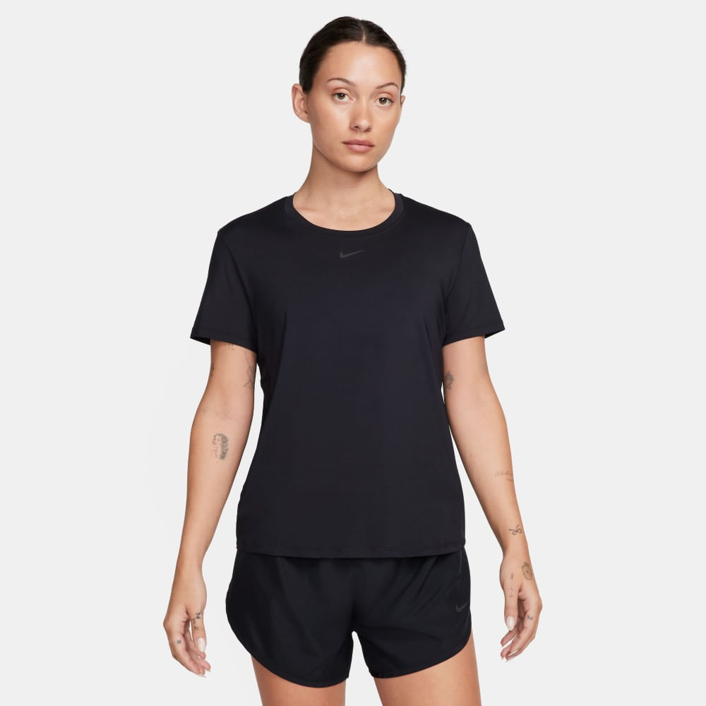 Nike W Nk One Classic Df Ss Top Camiseta Manga Corta negro de mujer para entrenamiento