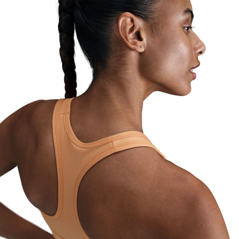 Nike W Nk Swsh Med Spt Bra Top naranja de mujer para entrenamiento
