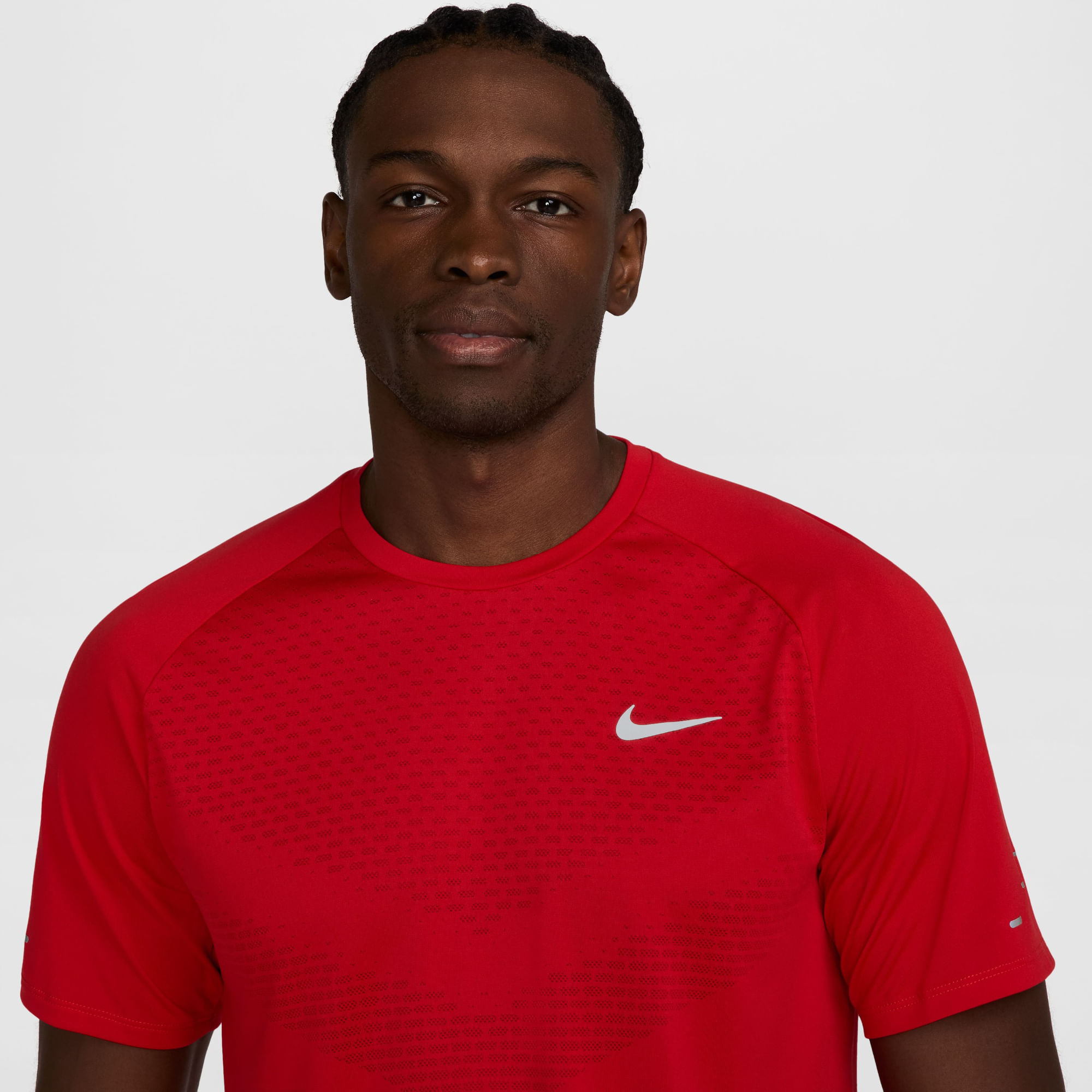 Nike M Nk Dfadv Stride Ss Top Camiseta Manga Corta rojo de hombre para correr