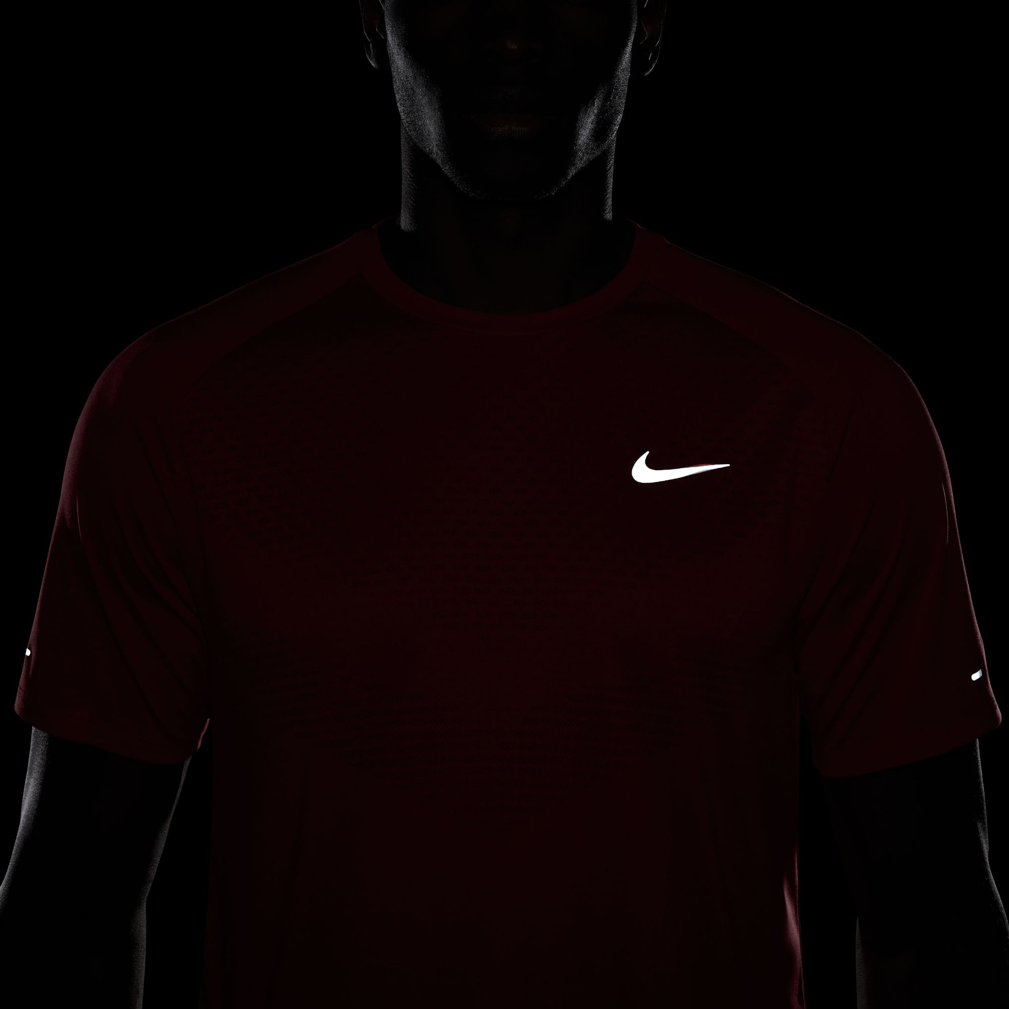 Nike M Nk Dfadv Stride Ss Top Camiseta Manga Corta rojo de hombre para correr