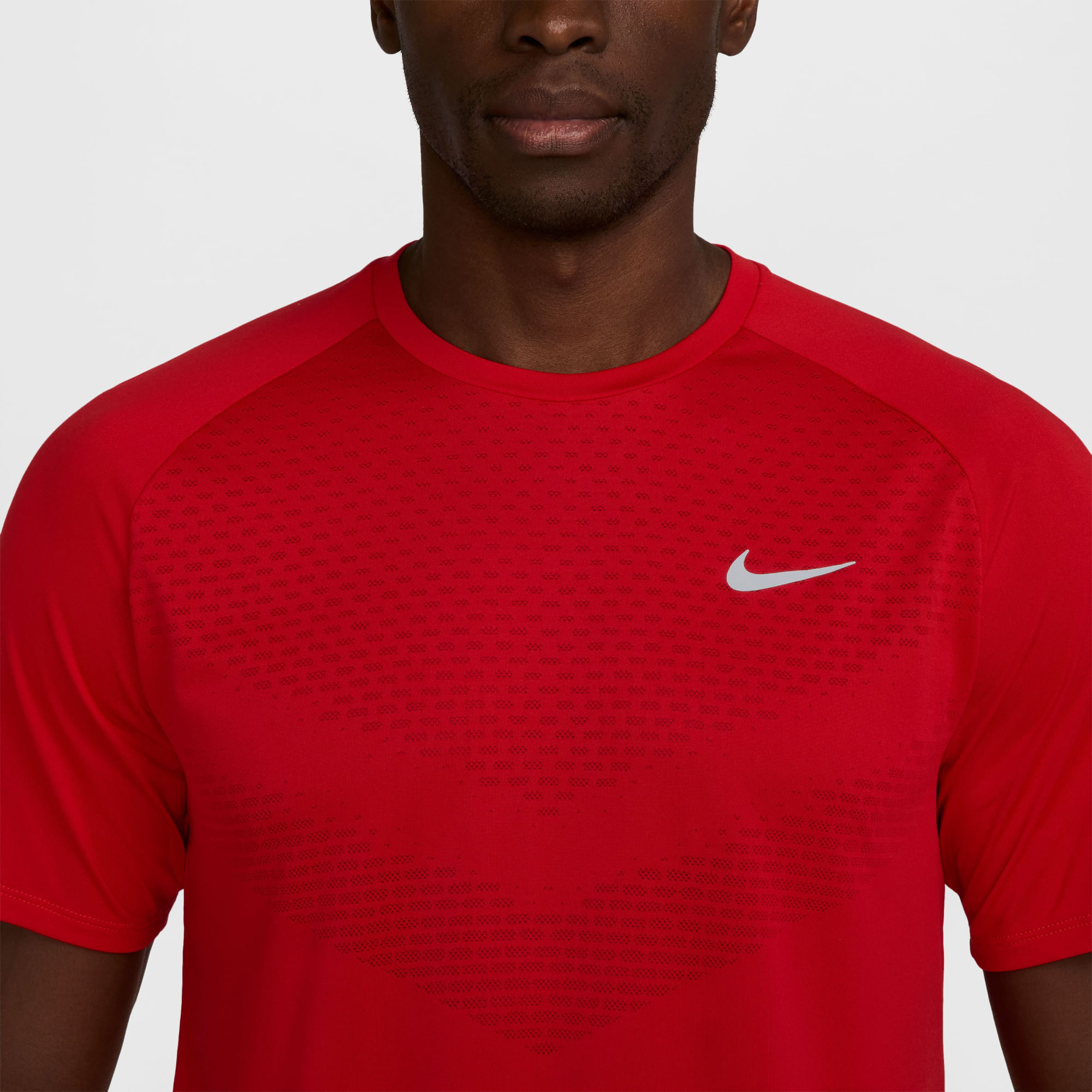 Nike M Nk Dfadv Stride Ss Top Camiseta Manga Corta rojo de hombre para correr
