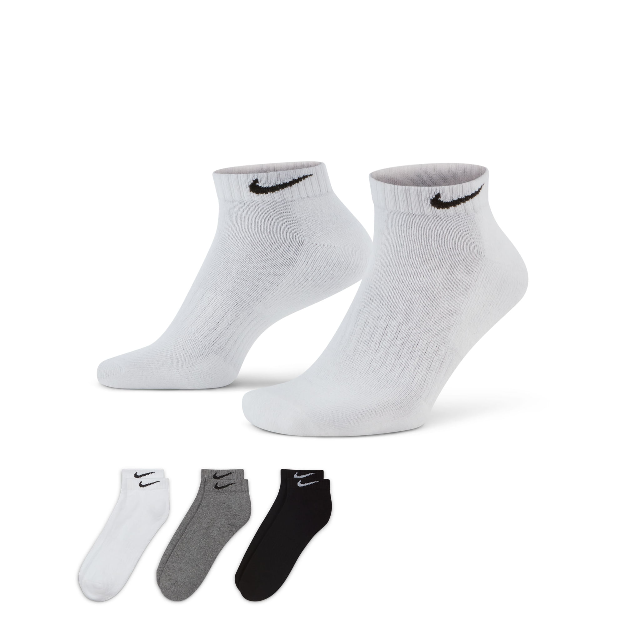 Nike U Nk Everyday Cush Low 3Pr - 1 Medias multicolor de hombre para entrenamiento