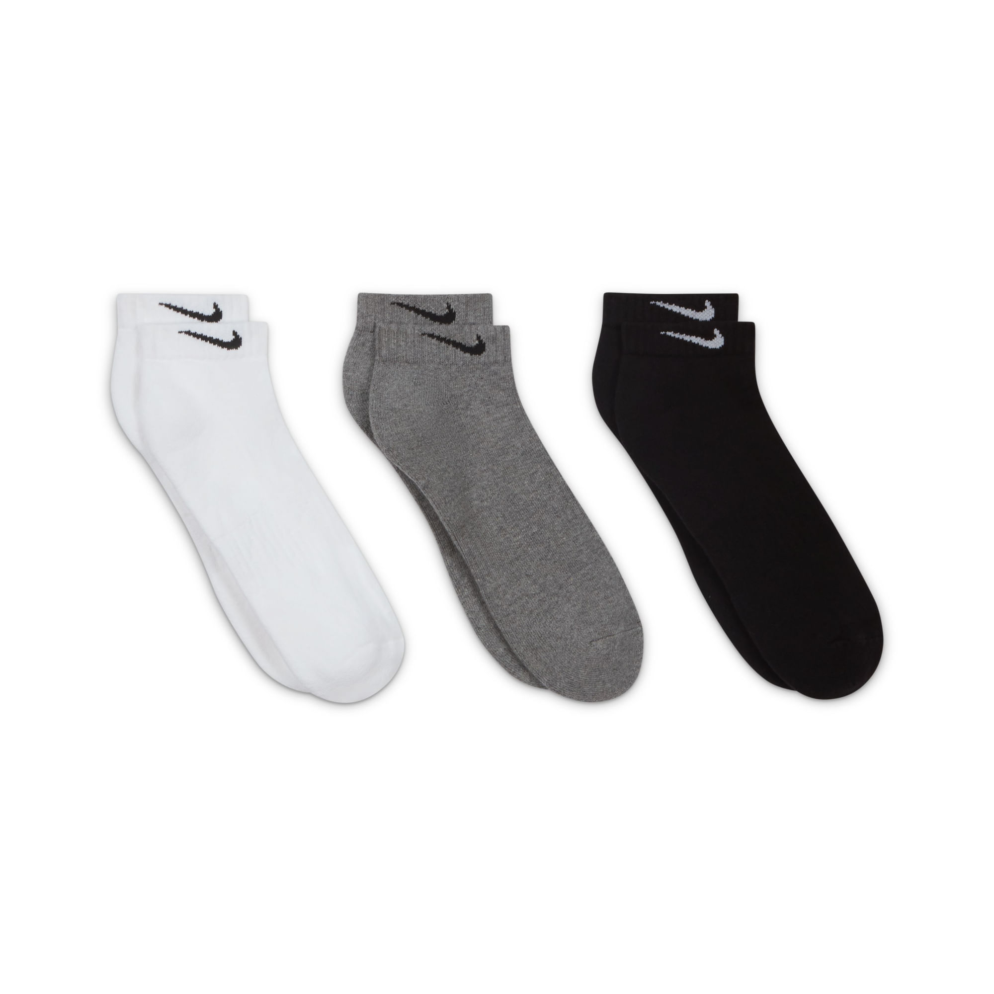 Nike U Nk Everyday Cush Low 3Pr - 1 Medias multicolor de hombre para entrenamiento