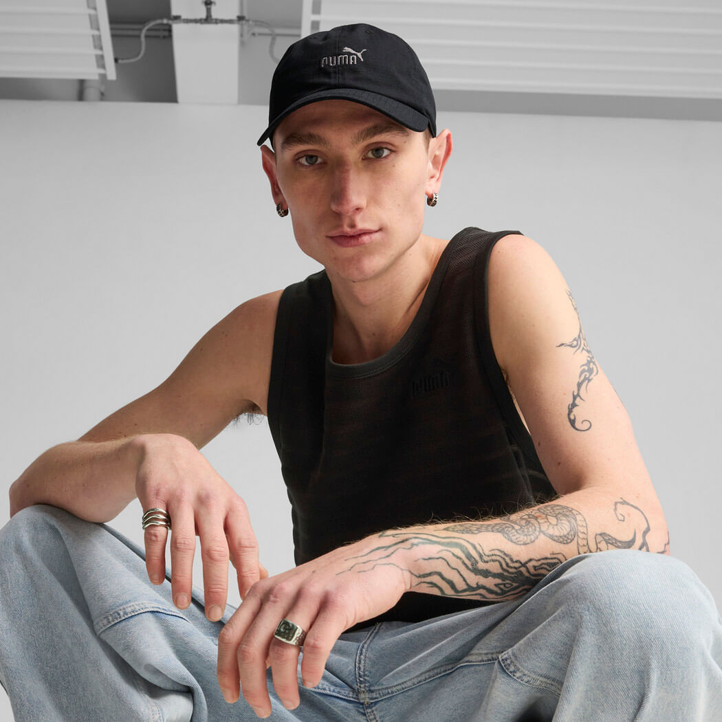 Puma Ess Elevated Bb Cap Gorra negro de hombre lifestyle