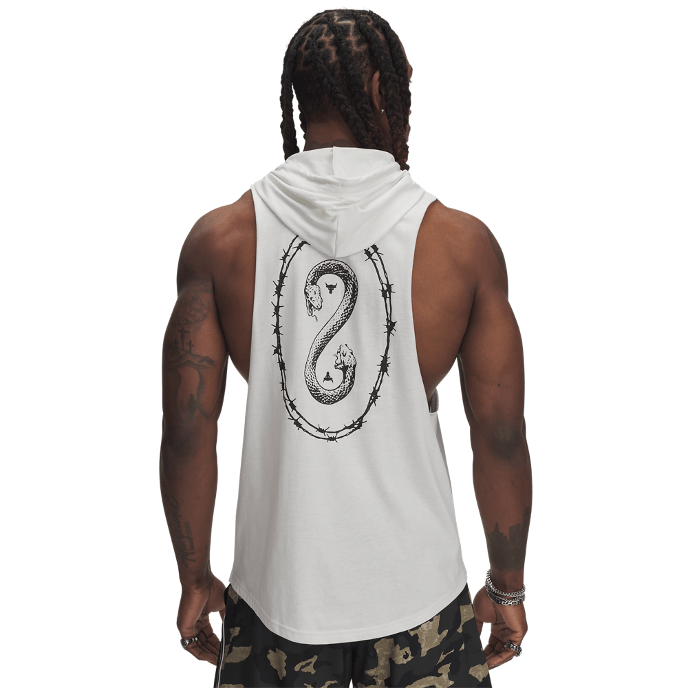 UA  Rck Snake Sl Hd Camiseta Manga Sisa blanco de hombre lifestyle
