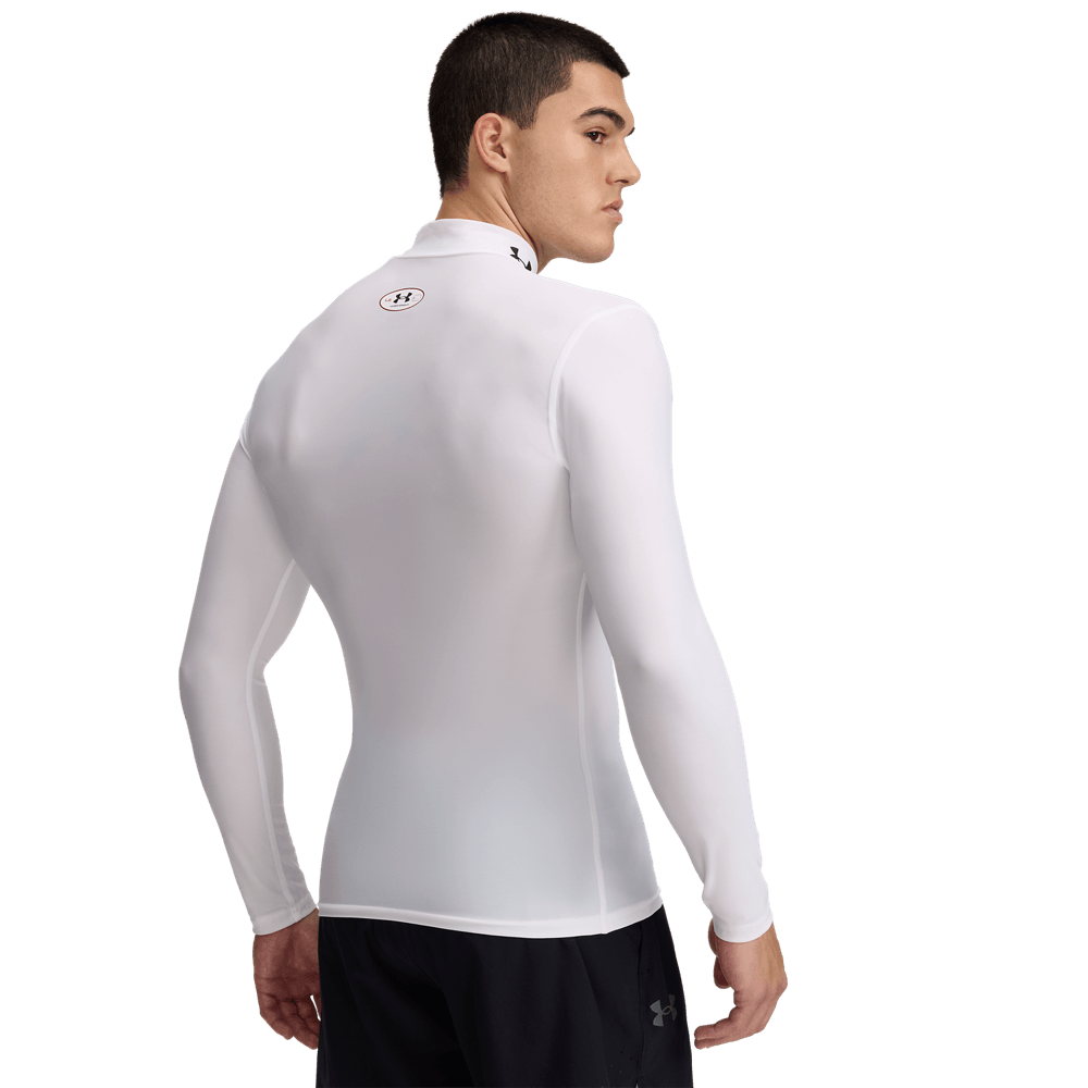 UA Hg Og Compression Mock Ls Camiseta Manga Larga blanco de hombre para entrenamiento