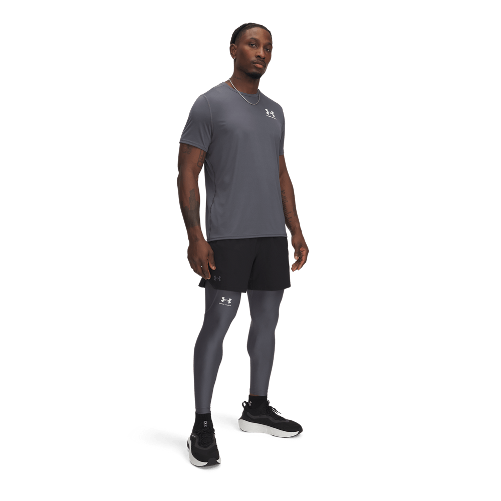 UA Hg Armour Leggings Licra gris de hombre para entrenamiento