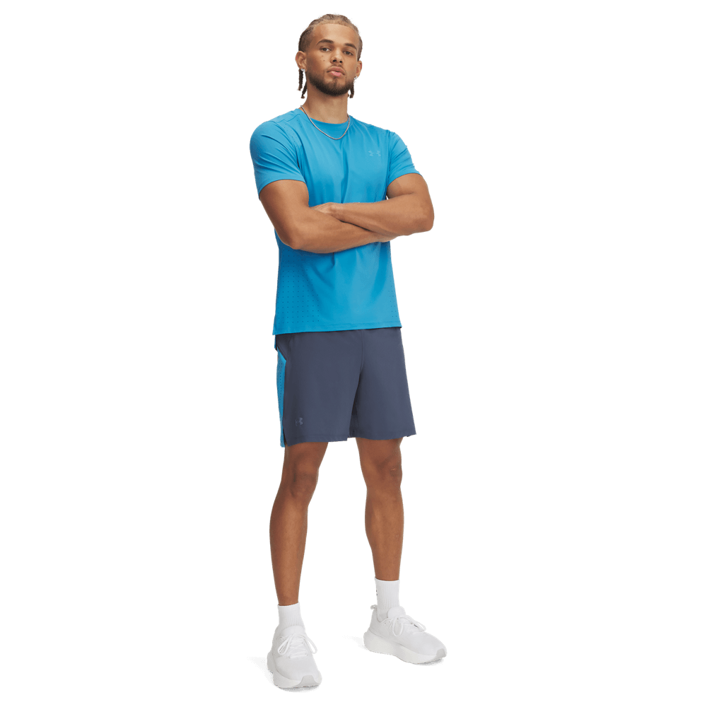 UA Launch Pro 7   Shorts Pantaloneta gris de hombre para correr